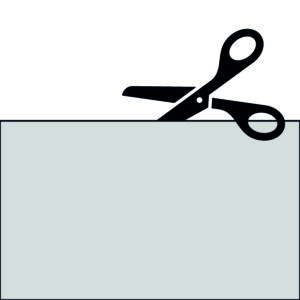 Sin confección, cortada a ras